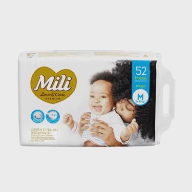Imagem de Fralda mili love & care mega M com 52 unidades