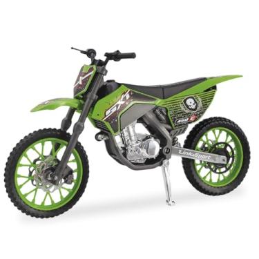 Imagem de Moto de Brinquedo Rally SXT 450, Cross Super Realista, Verde e Preto, com Rodas Esportivas