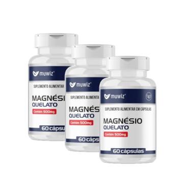 Imagem de Magnésio Quelato 60 Cápsulas 500mg - 3 Unidades