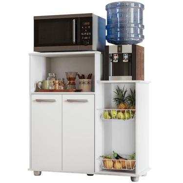 Imagem de Balcão Fruteira Para Cozinha 2 Portas 91 cm Solle Branco PLN