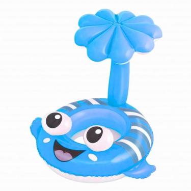 Imagem de Boia Peixinho Infantil 68cm Inflável Com Cobertura Piscina - NLQT, Azu