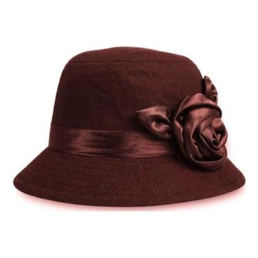 Imagem de Chapeu Tipo Cloche Detalhe Em Flores moda europeu Coleção  out-inv - o