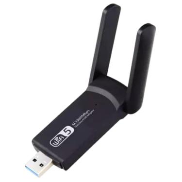 Imagem de Adaptador Usb Wifi Wireless Dual Band Ac1200 5ghz e 2.4ghz 1200mbps Duas Antena