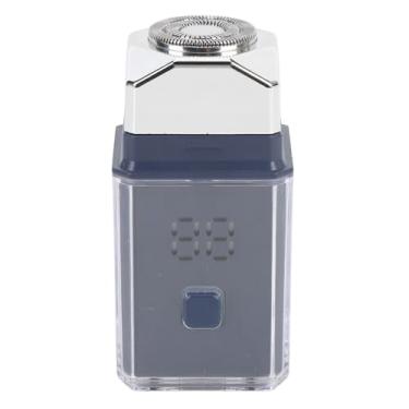 Imagem de TRIMER DE BIZADE DE VIAGENS, 2 Marcha Portátil Barba Clipper para Homens, Barbeador Leve Sem Fio Com IPX7 à Prova D'água e Apartamento Recarregável e Recarregável (Azul)