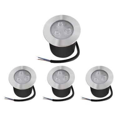 Imagem de Kit 4 Balizador Spot Led Embutir Chão Piso Jardim 3w Quente