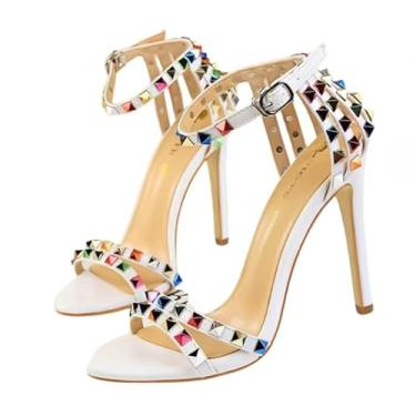 Imagem de Sandália decorada com Spikes em Diamantes (Branco, BR, Adulto, Numérico, 34)