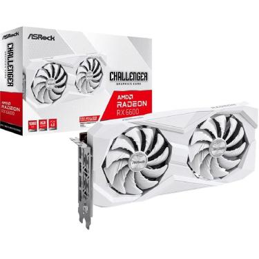 Imagem de Placa de Vídeo ASRock Radeon RX 6600 Challenger, 8GB, GDDR6, 128-Bit, Branco