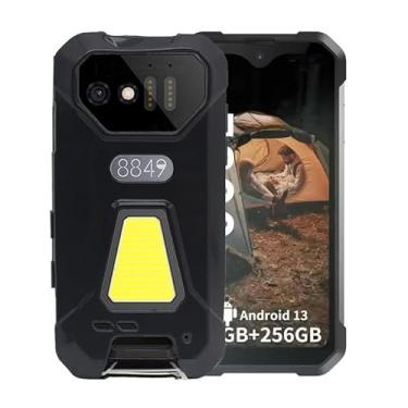 Imagem de WDMYLFTW Capa de silicone para Unihertz 8849 Tank Mini 1, capa protetora de corpo inteiro com toque macio e sedoso, à prova de choque com forro de microfibra (preto)