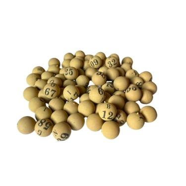 Imagem de Bolinhas Numeradas 1 A 75 Plásticas 21 MM Para Jogo De Bingo N°2 E 3