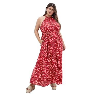 Imagem de City Chic Vestido longo feminino plus size - estampa Kiana, Christina Fl, 54