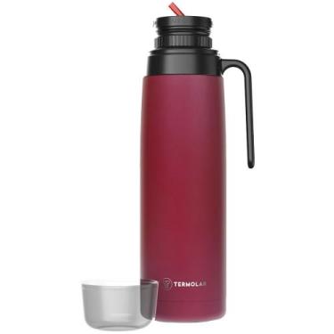 Imagem de Garrafa Térmica 100% Inox R-Evolution 1 Litro Rosa Cafe Chá Ampola Ino