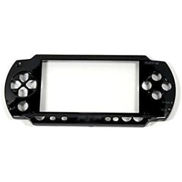 Imagem de Para Sony PSP 1000 PSP1000 Capa de reposição de protector de placa frontal preta