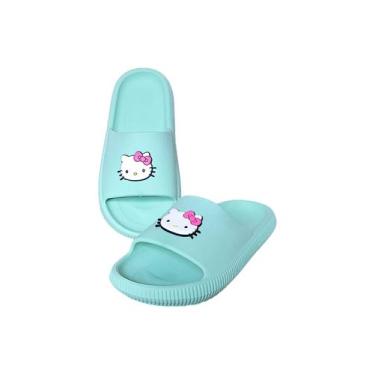 Imagem de Chinelo infantil feminino slide juvenil hello adulto kitty confortavel