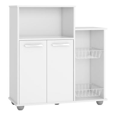 Imagem de Armário Multiuso Fruteira Poliman Móveis Sollys Com 2 Portas Branco
