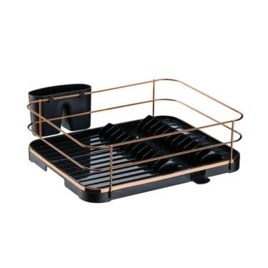 Imagem de Escorredor De Louças Em Plástico Originale Future Preto E Rose Gold