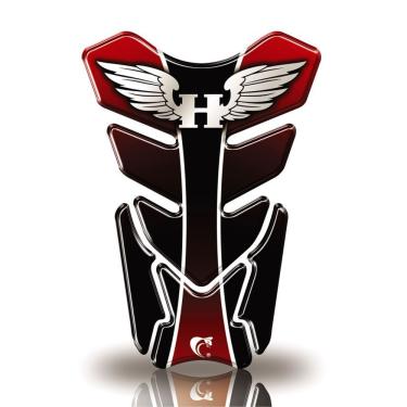 Imagem de Protetor De Tanque Adesivo Moto Cb Twister Cg Honda Asa Vermelho Vermelho