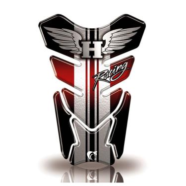 Imagem de Protetor De Tanque Adesivo Moto Honda Asa Racing Vermelho