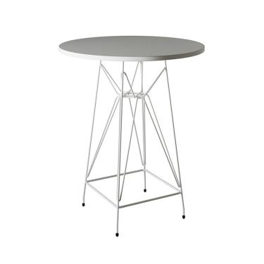 Imagem de Mesa Bistrô Alta 60Cm Branca Base Ferro Branco Cor: Branco