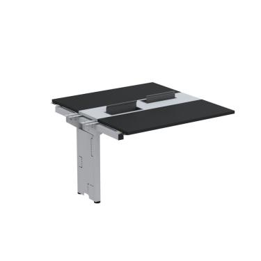 Imagem de Complemento De Mesa Plataforma Para Coworking Para 2 Pessoas 150x140 Preto-cinza