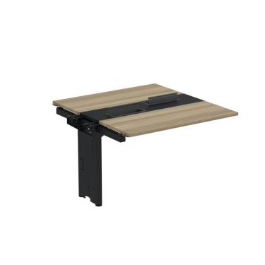 Imagem de Complemento De Mesa Plataforma Para Coworking Para 2 Pessoas 130x140 Noce Naturalle-preto
