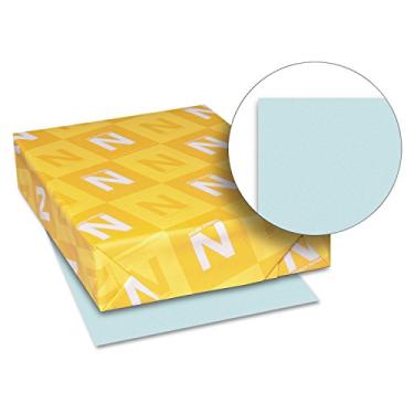 Imagem de Neenah Cartolina Paper Wausau Vellum Bristol, 30 kg, 8,5 x 28 cm, azul pastel, 250 folhas (82321)