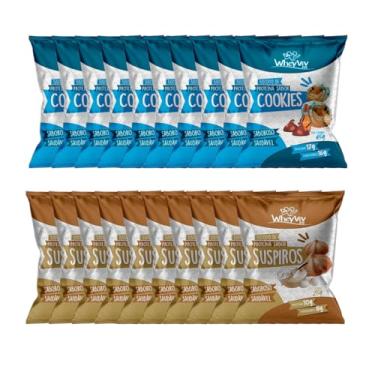 Imagem de Kit Biscoitos Fit Cookies e Suspiro – WheyViv Fit – Caixa com 20 unidades de 45g