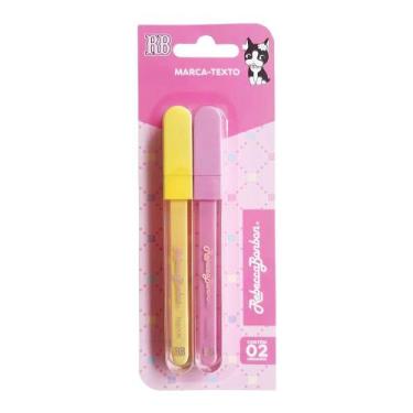 Imagem de Kit C/2 Marca Textos Rebecca Bonbon Amarelo e Rosa