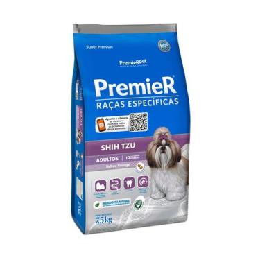 Imagem de Ração Premier Shih Tzu Adultos Frango Raças Específicas 7,5kg, Salmão