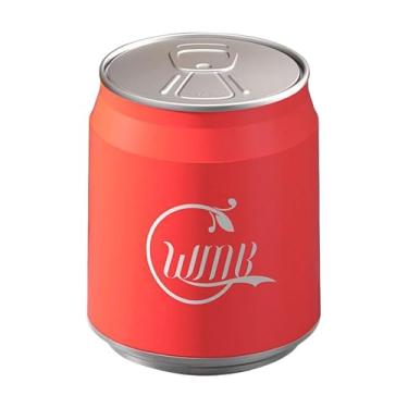 Imagem de AFXGUSD Lata de Cola com Prensa para Lixo de Cozinha, Recipiente de Lixo para Entrada Do Banheiro, Vermelho com Roda, Tamanho real