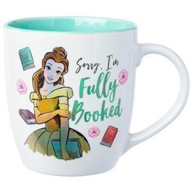 Imagem de Silver Buffalo Disney Princesa Belle Meet Me Library LZR caneca de cerâmica, 530 ml