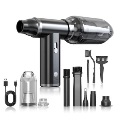 Imagem de GAMKII Ventilador Turbo Mini Soprador De Ar Comprimido - 250.000 Rpm, Coletor Pó Elétrico Recarregável Sem Fio Com 6 Bicos E 5 Escovas, Limpador Para Teclado Pc, Jato Secagem Casa Carro