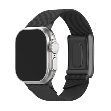 Imagem de Pulseiras híbridas de nylon compatíveis com Whoop 4.0 e Apple Watch, pulseira esportiva ajustável de nylon elástica respirável para Apple Watch e Whoop 4.0 Fitness Tracker