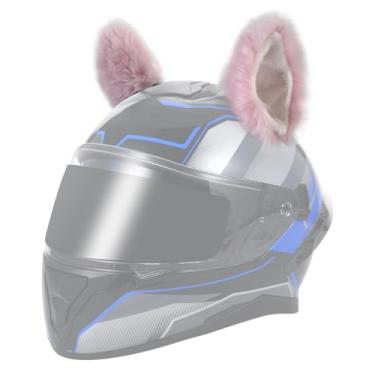 Imagem de Acessórios para Capacete de Motocicleta de Orelha de Gato, Orelhas Destacáveis ​​Fofas para Mulheres, Capacetes Universais de Bicicleta/Snowboard, Chifres Macios Macios, Engrenagem (em pó)