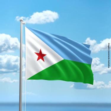 Imagem de Bandeira do Djibuti 80cmx140cm Tecido Oxford 100% Poliéster - Presente