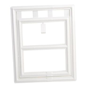 Imagem de Gralara Porta de tela para cães, divisória de malha resistente para janelas e varandas, multiuso, espessada para cães e gatos, aba de abertura, Branco
