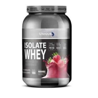 Imagem de Isolate Whey 900g Sabor Morango Unique Nutrition