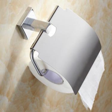 Imagem de Conjunto de ferragens cromadas para banheiro - Ganchos para toalhas de parede - Aço inoxidável, porta-toalhas de papel