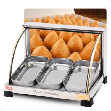 Imagem de Estufa Vitrine Expositor Curva Salgados Quente Simples 127v - Marcheso