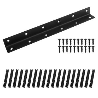 Imagem de Redunest Suporte Em L, Suporte De Canto Para Serviços Pesados, Pacote Com 20 Suportes De Prateleira De Metal De 10,8 Pol. Suporte De Ângulo Para Prateleiras, Suportes De Metal Preto Para Madeira, Comp
