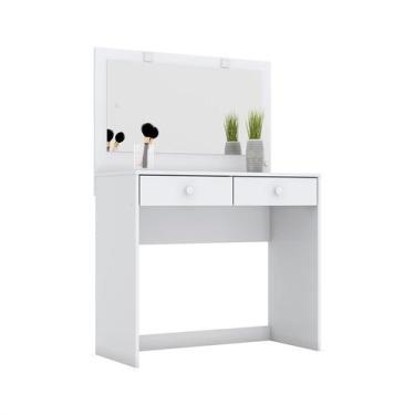 Imagem de Penteadeira com Espelho e LED Léia 2 GV Branca - Henn