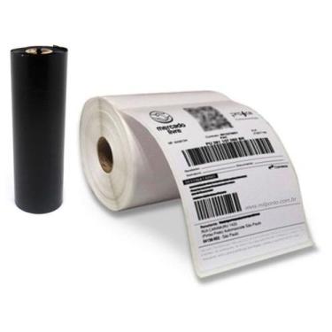 Imagem de 3 rolos Etiqueta ZEBRA TLP2844 10x15 Cm + 2 Ribbon 110x74 - Milponto
