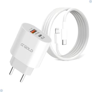 Imagem de Carregador Turbo Universal com Cabos Tipo C e Lightning