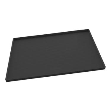 Imagem de IEUDNS Capa de silicone para lavadora e secadora, para freezer superior, para cozinha, lavanderia, mini geladeira, à prova de poeira, bandeja coletora, Preto 65x60cm