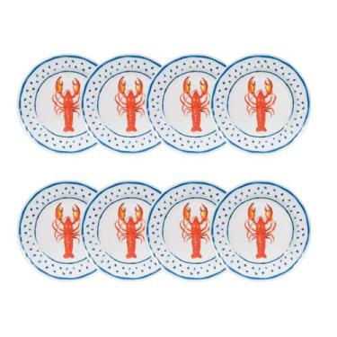 Imagem de Conjunto 8 Pratos Rasos 28cm Melamina Refeição Família Restaurante Buf