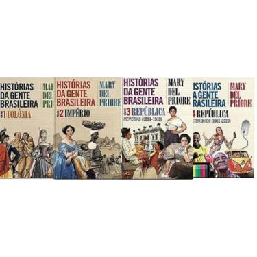 Imagem de kit 4 livros Mary del Priore HISTORIAS DA GENTE BRASILEIRA