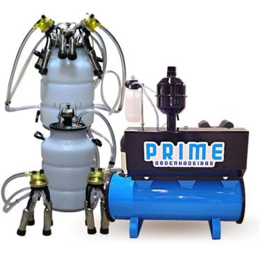 Imagem de Ordenhadeira Balde ao Pé Bv 600 Litros com Motor 2 Cv e 2 Conjuntos Du