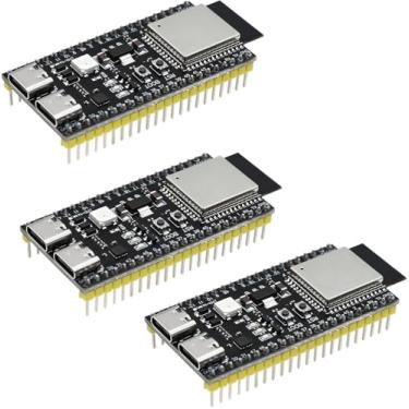 Imagem de AYWHP Placa De Desenvolvimento Esp32 Esp32-S3 3 Peças S3 Esp32-S3-Devkitc Módulo Com Wroom-1-N16R8 Mcu Baixo Consumo Wi-Fi Modo Duplo E Conector Bluetooth Tipo C Compatível Arduino