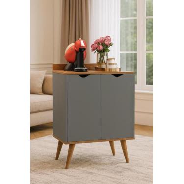 Imagem de Aparador Buffet Sala Pés Palito 2 Portas 4545 - Cores - MJM Casa dos M