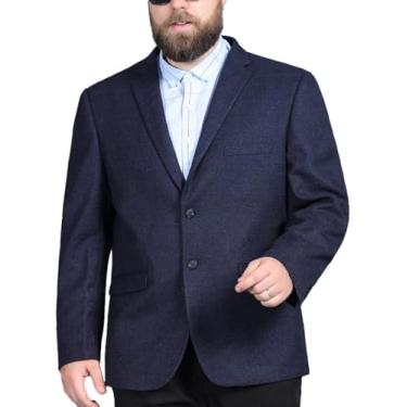Imagem de Blazer Masculino Plus Size Com Dois Botões De Terno De Negócios Vestido Elegante De Casamento, Dark Blue, 6XL