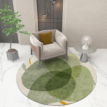 Imagem de Tapetes Nórdicos Redondos Tapete Verde Sala De Estar Quarto Mesa De Centro Lavável Tapete De Pêlo Curto Tapetes 80cm 100cm 120cm 140cm 160cm, Diameter 80cm/2.6ft